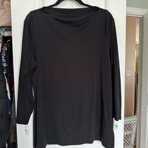 Black boatneck top